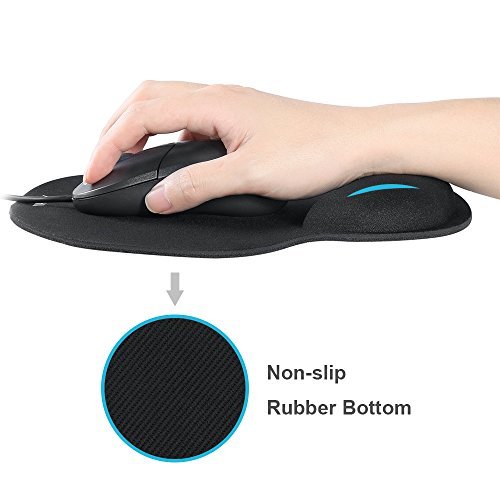 Vankey Mouse Pad with Wrist Rest Support Mouse Pad for Computer and Laptop, Durable Comfortable Lightweight Non Slip Pad for Pain Relief