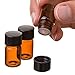 Oyedens12pc Amber Essential Oil Bottle Sample Vial with Orifice Reducer and Cap (2ML)