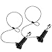 Price comparison product image 12 Inch Stainless Steel Tether Lanyard with Thumb Screw for Gopro Hero, Black (2 Pack)