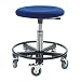 Produktbild BULTO Rollhocker Montagehocker, 37-50 cm Sitzöhe, Fußring, gepolstert, blau