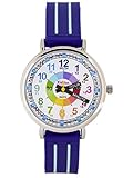 Kiddus Kinder Jungen Uhr Analog Die Uhrzeit Lernen Englische Uhrgriffe Japanischer Quarzmechanismus und Langlebige Batterie Wasserdicht KI10307