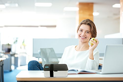 Lunchbox Bento Boxen Kinder Mikrowellenfest Luftdicht Auslaufsicher 2 Unterteilungen schwarz - 4