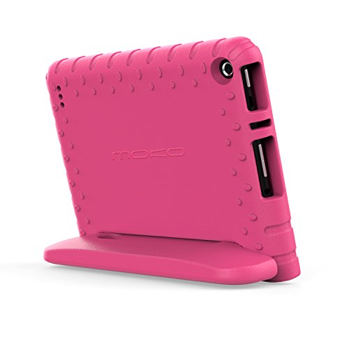 MoKo Fire 7 2015 Hülle – Superleicht EVA Stoßfest Kinderfreundlich Kinder Schutzhülle mit umwandelbarer Handgriff Handle und Standfunktion für Amazon Fire 7.0 Zoll (5. Generation – 2015 Modell), Magenta - 4