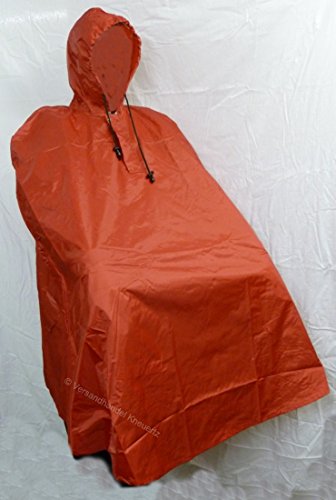 BikeTec Regenponcho rot seitlich geschlossen Regencape Regenpelerine für Fahrrad und Rollator - 2