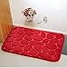 Produktbild BBQBQ Bad Teppich küche Carpet tür Weg Matte Rutschfeste mikrofaser Wasserdichte fußmatte Bad dusche Carpet, rot kopfsteinpflaster Muster 60 * 90 cm