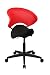 Produktbild Topstar Sitness Biker Ball, ergonomischer Sitzhocker, Drehhocker, Sattelsitz, mit Rückenlehne, Stoff, rot/schwarz