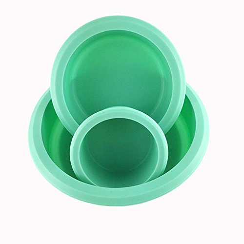 Fanaticism FlexiForm Tortenformen 3-er Set, 7, 14 und 19 cm Silikon, grün - 2