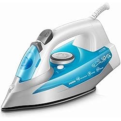 Fer à Repasser 2400W - KTC Fer à Vapeur - 300 ml - Bleu (anti-tartre, système anti-goutte, fonction d'auto-nettoyage)