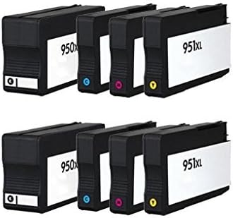Ecoink KIT 8 Inkjet Cartridge HP 950XL 2 Black/2 Cyan/2 Magenta/2 Yellow Compatible for HP OfficeJet 6800 / OfficeJet 6812 / OfficeJet 6815 / OfficeJet 6820 / OfficeJet 6822 / OfficeJet 6825 OfficeJet 6200 / OfficeJet 6230 / OfficeJetOfficeJet 251 dw / 276 dw / OfficeJet 8100 / OfficeJet 8600 / OfficeJet 8600 Plus / OfficeJet 8600 Premium / OfficeJet 8610 / OfficeJet 8615 / OfficeJet 8616 / OfficeJet 8620 / OfficeJet 8625 / OfficeJet 8630 / OfficeJet 8640 / OfficeJet 8660