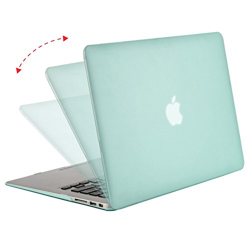 MOSISO MacBook Air 13 H  lle - Ultra Slim Hochwertige Plastik Hartschale Tasche Schutzh  lle Snap Case f  r MacBook Air 13 Zoll  A1466 A1369   Gr  n
