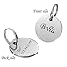 HOUSWEETY Personalisiert Haustier ID Tag Hund Tag MIT Gravur Service Hundemarke Anhaenger aus Edelstahl Silber