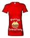 Women's Festive Maternity 'Mummy's Christmas pudding' Christmas T-Shirt (L - 14, Red)