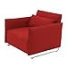 Produktbild Softline Cord Sessel/Schlafsessel, rot Filz 622 BxHxT 95x76x96cm Gestell Chrom