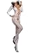 Produktbild Livia Corsetti ZITA WHITE Bodystocking sexy Netz-Catsuit feine Spitze Overall langarm offen im Schritt, S/L weiß