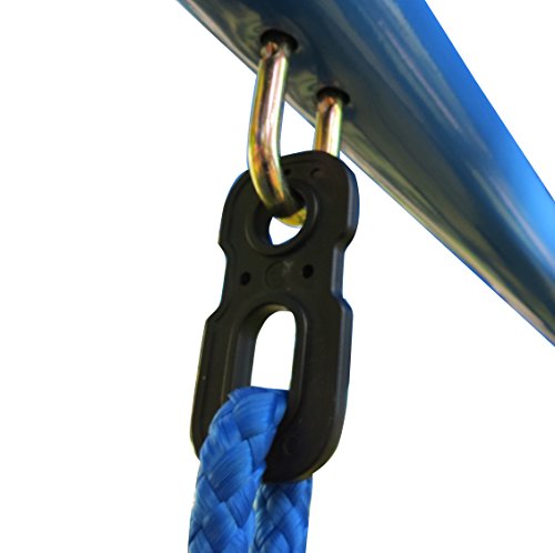 Schaukelgestell aus Stahl, sehr stabil, mit Brettschaukel, Maße: 200x162cm, Schaukel aus PE-Material, 4 Bodenanker, UV-geschützt, Izzy Sport - 5