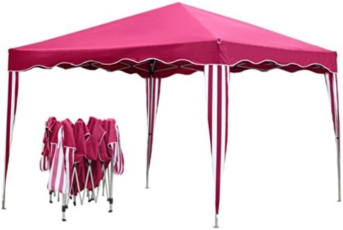Folding gazebo 3 x 3 m garden tent party tent in red