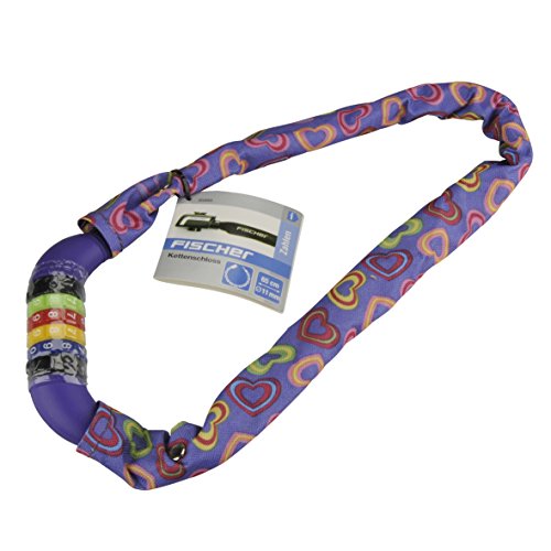 Fischer Kinder Kettenschloss Zahlen Kids Herz, Bunt, M - 2