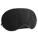 SODIAL (R) eye mask sleep mask eye mask blindfold travel black nylon 18,5x9cm Fashion