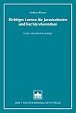 Image de Richtiges Lernen für Jurastudenten und Rechtsreferendare: Fünfte, überarbeitete Auflage (Recht /E