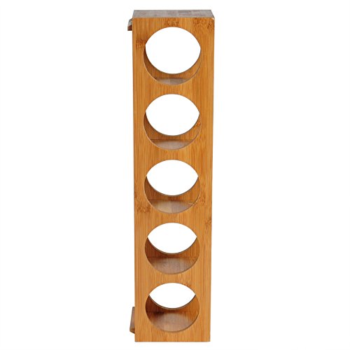 WOLTU RG9260br Bambus Weinregal Weinflaschenregal für 5 Flaschen Wein Stapelbar - 3