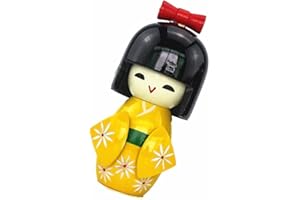 Toyvian Tradizionale Giapponese Kimono Kokeshi Bambola Ornamento Legno Asiatico Geisha Raccolta Figura Statua per Ufficio Casa Festa Tavolo Decorazione Casuale