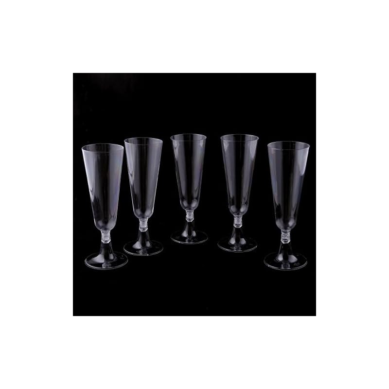 Champagnergläser Aus Kunststoff, Abnehmbar – 100 Stück, Rosa, 156 Ml, Unzerbrechlich, Für Hochzeit, Party & Events