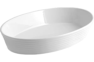 Home Pirofila Ovale, Porcellana, Bianco, 35x23 cm