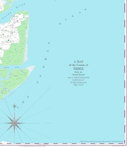 Chapman and Andre's 1777 Map of Essex - Digitally Redrawn: South East Sheet