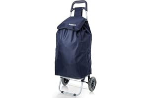 Hoppa Lightweight Wheeled Shopping Trolley, Hard Wearing Wheel Rolling Push Trolly, Flat-Pack, 1 Year Guarantee!