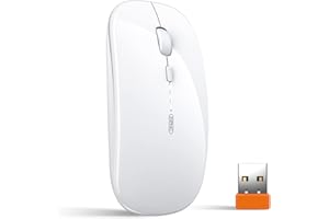 INPHIC Ratón Inalámbrico Recargable, [Actualizado], Ratón Inalámbrico 2.4G Silencioso 1600 dpi con Receptor USB para Ordenado