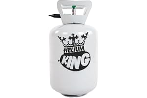 Helium King Disposable Helium Gas Canister - Fills 30 x 9 Inch Latex Balloons or 14 Foil Balloons - Helium Balloon Gas UK Filled Cylinder