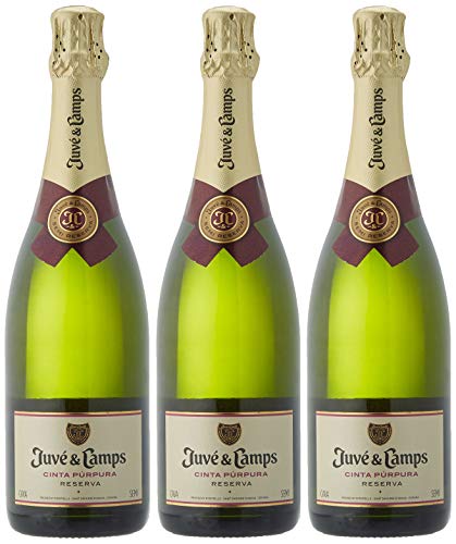 Juvé & Camps Cava Cinta Púrpura Semi - 3 Paquetes de 250 ml - Total: 2250 ml