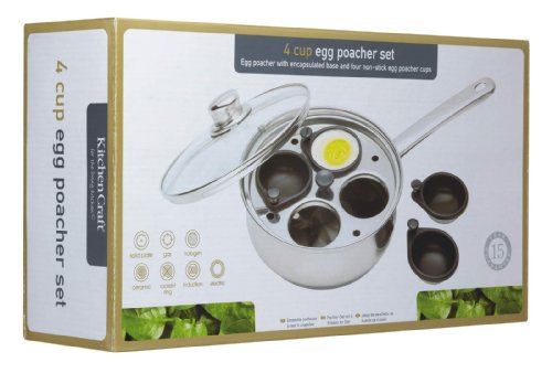 Clearview Edelstahl-Pochierpfanne für 4 Eier, 20,5 cm - 2