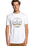 Cuello redondo, serigrafía estampada en el pecho y etiqueta quiksilver