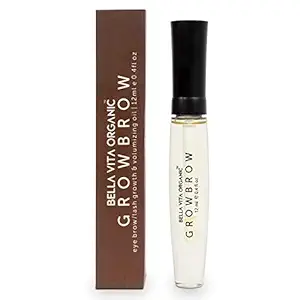 Bella Vita Organic GrowBrow - Natural EyeLash, Lashes and Eye Brows Hair Growth & Volume Serum with Goodness of Castor, Onion Oil and Vitamin E, 12 ml