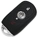 Produktbild Schlüssel Hülle OD für 3 Tasten Auto Schlüssel (nur Keyless Go) Silikon Cover von Finest-Folia (Schwarz)
