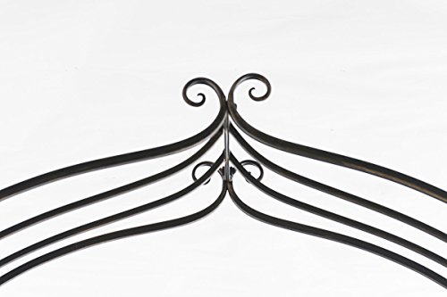 CLP Metall-Rosenbogen VIOLA mit TOR / TÜR, Eisen pulverbeschichtet, Doppeltor ca. 120 cm breit, Höhe 230 cm bronze - 5