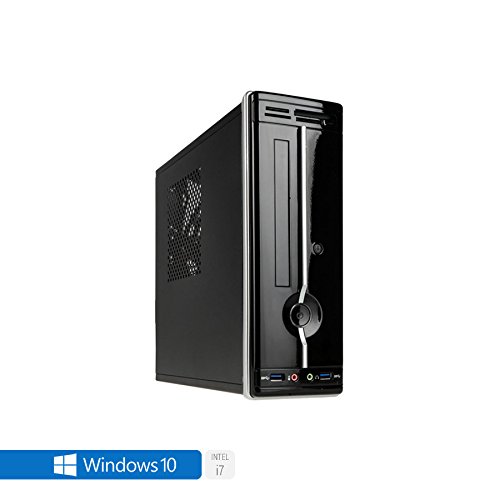 Sedatech Mini-PC Evolution Intel i7-7700T 4x 2.90GHz (max 3.8Ghz), Intel HD Graphics 630, 16GB RAM 2 2133Mhz, 250GB SSD, 2TB HDD, Blu-Ray / DVD-RW, USB 3.0, Wlan, Bluetooth, Kartenleser, Full HD 1080p. Rechner mit Windows 10 64 Bit