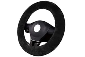 LY Liying Wool Cashmere Furry Fluffy Steering Wheel Cover Soft Winter Warm Super Feeling Furry Plush Vehicle Car Steering Wheel Covers Gloves