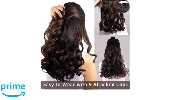Iyaan Synthetic Curly Hair Extension For Women And Girls 5 Clips