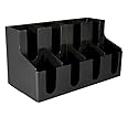 Shoppers Hub PNQ 41x21x22cm Black ABS 8 Slot Cup Glass Holder Caddy Organiser for Ideal Heavy Duty Use in Hotels, Restaurants, Cafes, Bars and Other Commercial Places.