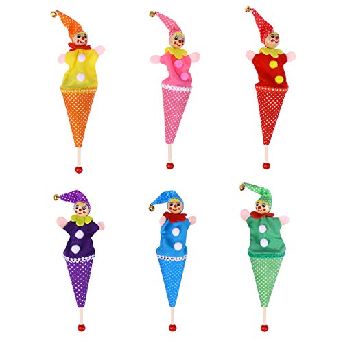 TOYMYTOY Payaso Marionetas de Dedo de Terciopelo contador de historias para niños bebés niños pequeños 6 piezas