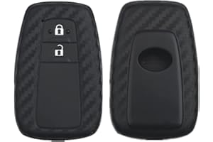 Otai Cubierta de Silicona para Llave de Coche Cito Fob Apto para Toyota Camry Corolla RAV4 CHR Prius Prado 2015-2021 Smart Key Shell (2 Botones)