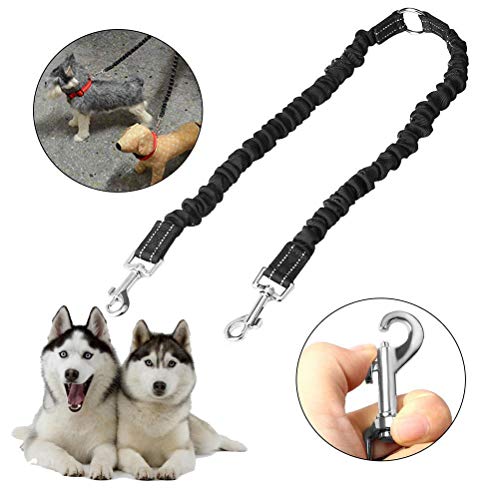 Guinzaglio doppio cane ADOGO, guinzaglio per cani 2 guinzagli regolabili per cani