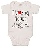 IiE, I love my Nanny this much, Baby Unisex Boy Girl, Bodysuit