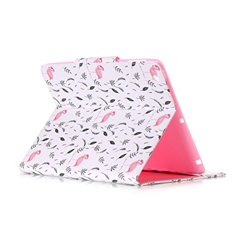 iPad 2 iPad 3 iPad 4 Hülle, Deenor Bunt Painting und Stilvoll Brieftasche Tasche PU Leder Flip Protective Stand Tasche Schutzhülle Hülle für Apple iPad 2 iPad 3 iPad 4 Generation.[Flamingos] - 6