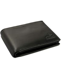 Fa.Volmer &reg; Schwarze Herren Ledergeldb&ouml;rse aus echtem Leder Querformat #VO11