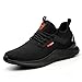 Produktbild Ayqyc Arbeitsschuhe Herren Sicherheitsschuhe Damen Leicht Atmungsaktiv Schutzschuhe Stahlkappe Sneaker Unisex, Schwarz, 43 EU