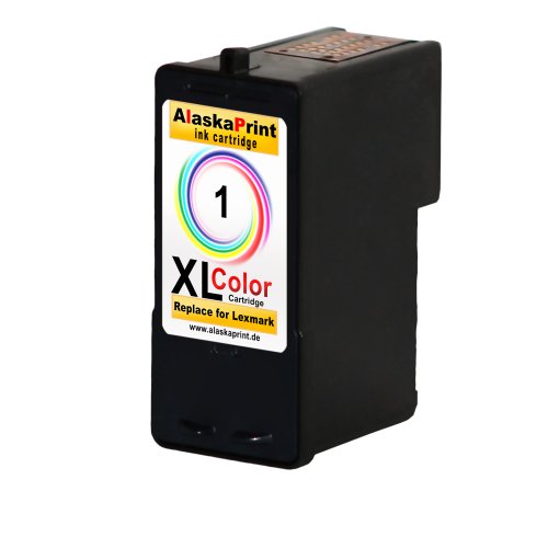 1x Druckerpatrone Ersatz für Lexmark 1 XL XL Color 24ml Ersatz für Lexmark 18C0781 ( Lexmark1xl , 1xl), farbig - 2