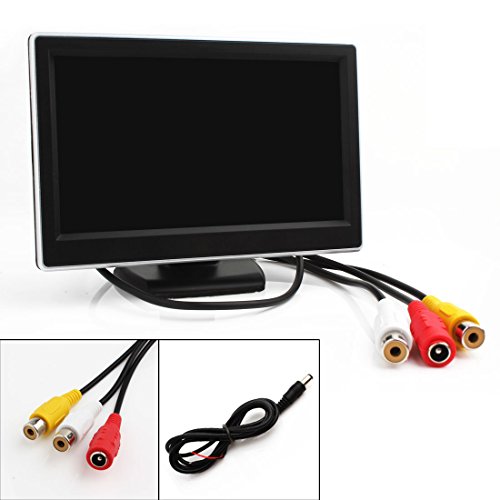 ePathChina® 5 Zoll TFT LCD Digital Auto Sicherheits View Monitor mit Auto Rückfahrkameras 2 Video-Eingang, Hochauflösende Bilder & Vollfarb-LCD-Display mit Hintergrundbeleuchtung für Auto-DVD / Kamera / VCD / GPS / anderen Videogeräten - 5